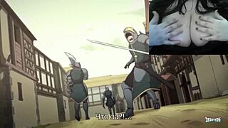 现场#3 视频: Oiled up BBW gets dominated by a femdom demon girl